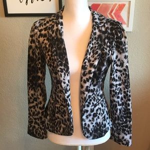 Black and Grey animal print Blazer